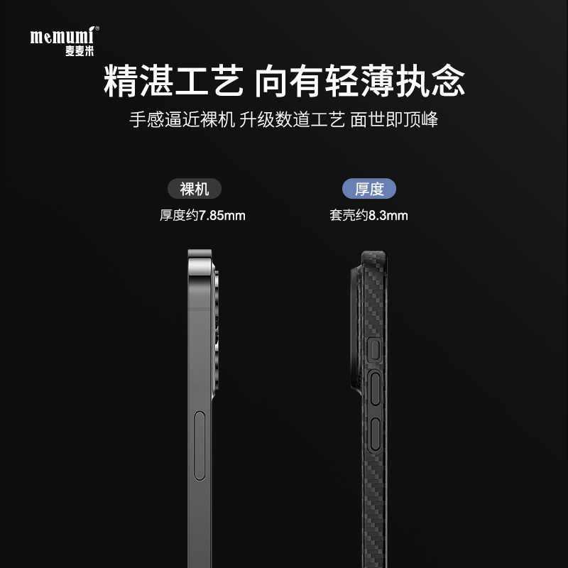 麦麦米适用iPhone/苹果15Pro Max凯夫拉手机壳新款棋盘创意方格编织纹高级感超轻薄碳纤维全包防摔高档保护套 - 图1