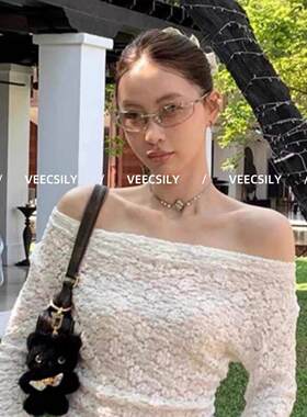 金属银框不规则高级感墨镜气质