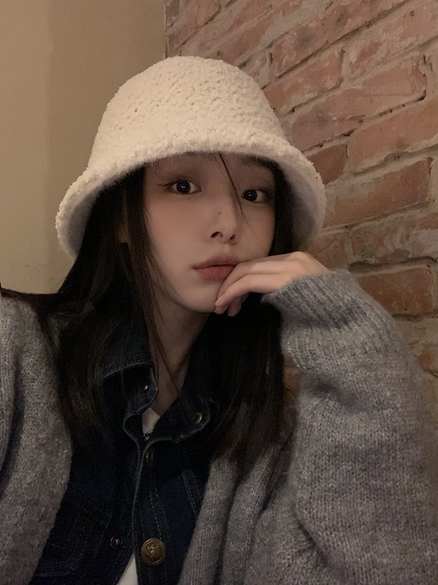 藤姐同款帽子女款2025新款纯色渔夫帽秋冬保暖羊羔毛绒帽水桶盆帽,淘宝优惠券,粉丝福利购,淘宝优惠卷