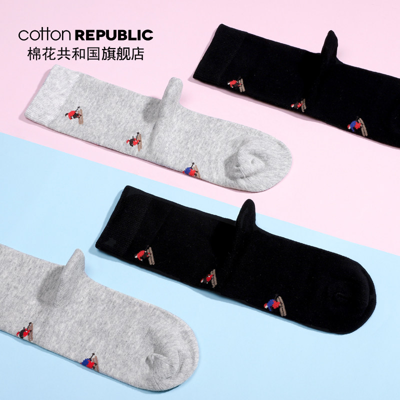 cotton republic女士2019中筒袜 棉花共和国短袜/打底袜/丝袜/美腿袜