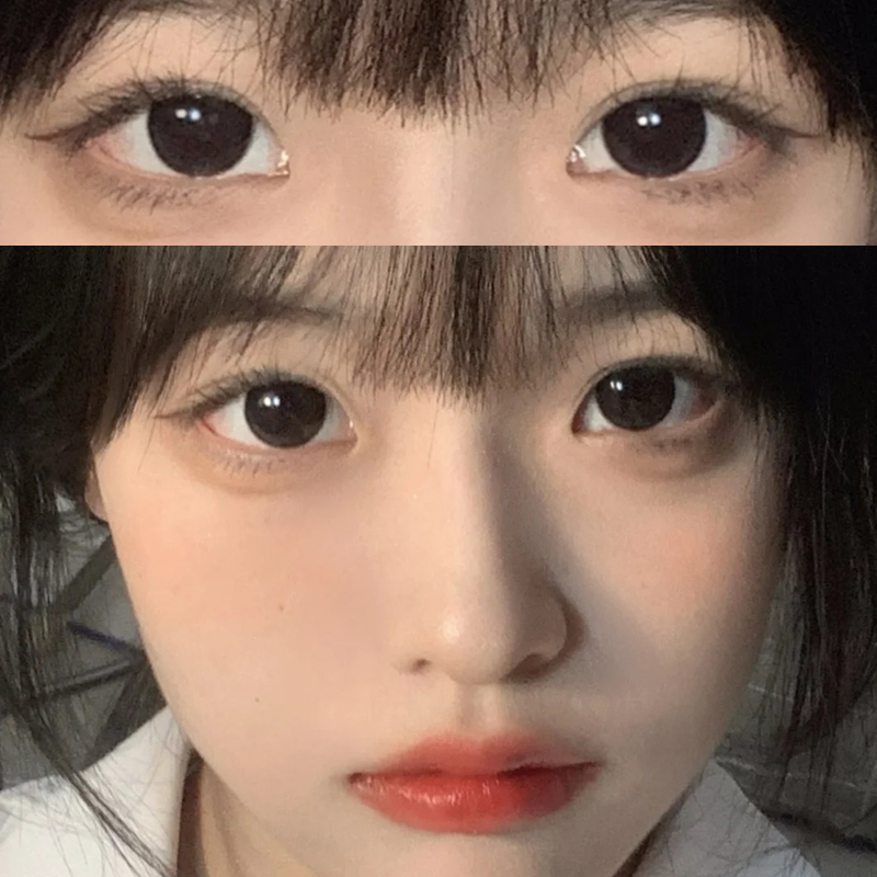 高光黑色美瞳半年抛女大直径年抛旗舰店官网正品自然款黑大透气ME - 图3