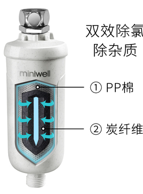 淋浴净水器炭纤维除氯家用过滤器