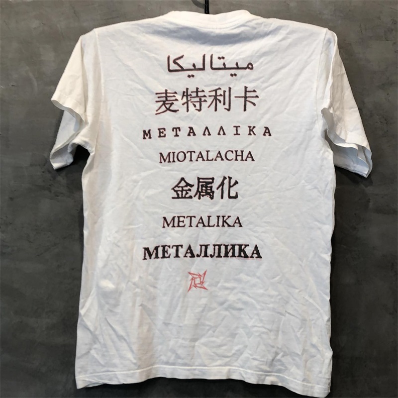 Metallica重金属摇滚眼睛印花短袖美式vintage复古男女潮流T恤棉-图0