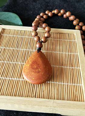 玄黄挂件山东泗水砭石项链