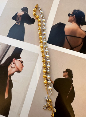 UMI家·轻珠宝/S925银镀金·白金两色猫眼拉丝球手链小众设计高级