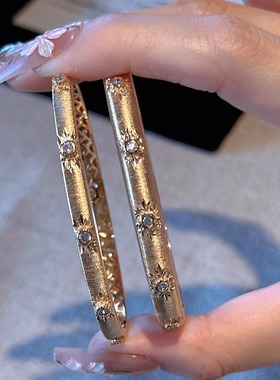 UMI家·轻珠宝/S925银镀金·意大利布切拉提拉丝手镯13.5-16手镯