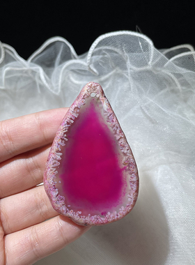 彩色玛瑙片吊坠风铃片原石切片红色紫色毛衣链婚礼写字