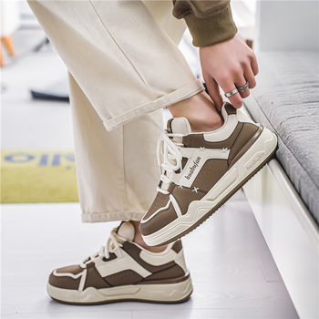 @一条文艺男 ເກີບເກີບກິລາສີຕັດກັນແບບອາເມລິກາສຳລັບຜູ້ຊາຍໃນລະດູຮ້ອນ, breathable, trendy and chic, versatile low-top shoes