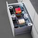 Bailong track pull basket drawer snack cabinet food storage basket kitchen storage aluminum alloy multi-function bowl and dish basket