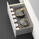Bailong track pull basket drawer snack cabinet food storage basket kitchen storage aluminum alloy multi-function bowl and dish basket