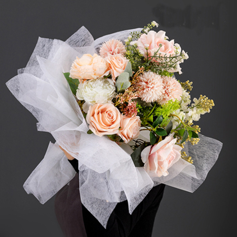 单色棉纸白绵纸内衬纸花束打底手工彩色包花鲜花包装纸材料花店用 等缘鲜花包装资材批发 淘优券