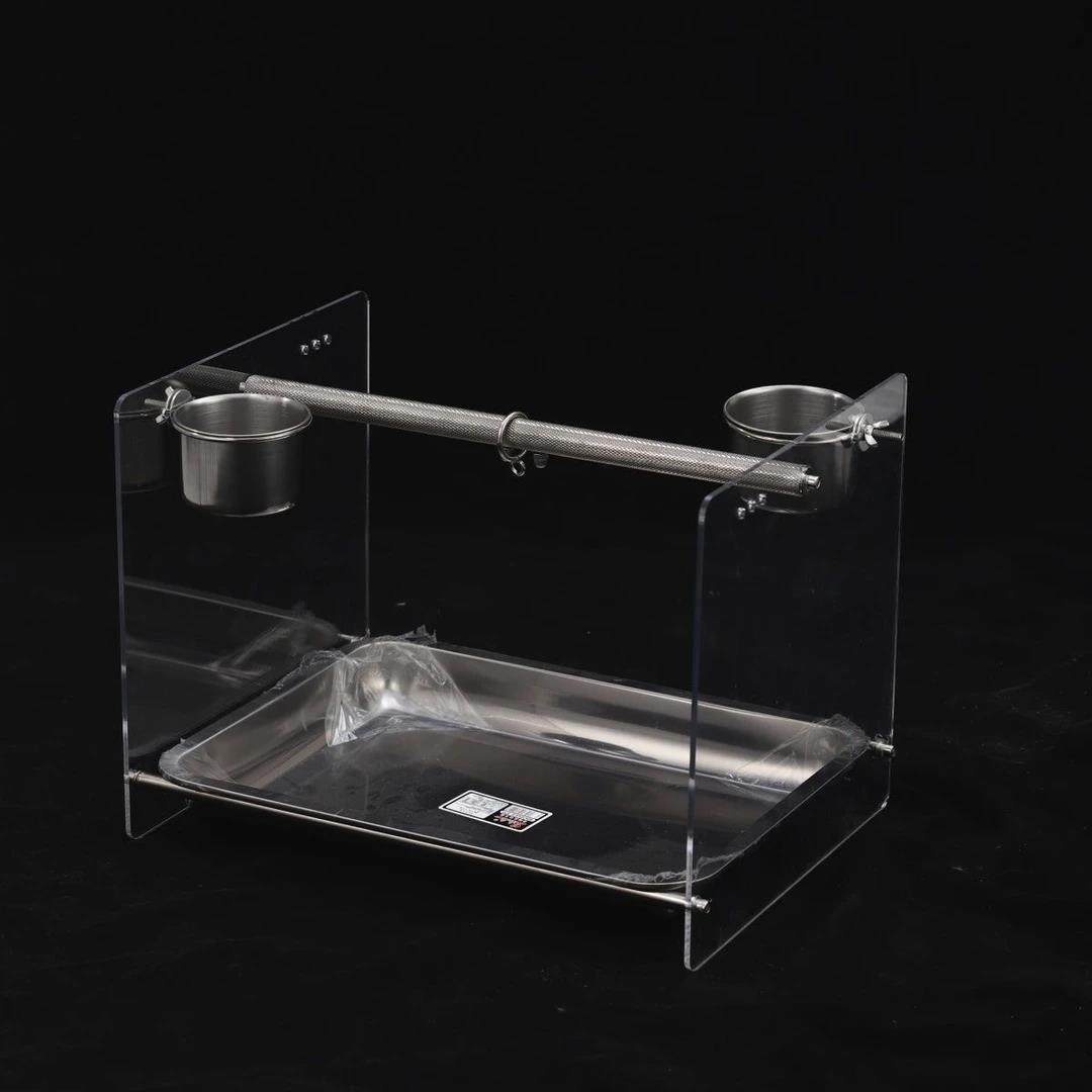 鹦鹉鸟类桌面鸟站架子不锈钢食盒观赏中小型大型饲养架撞针饮水器,淘宝优惠券,粉丝福利购,淘宝优惠卷