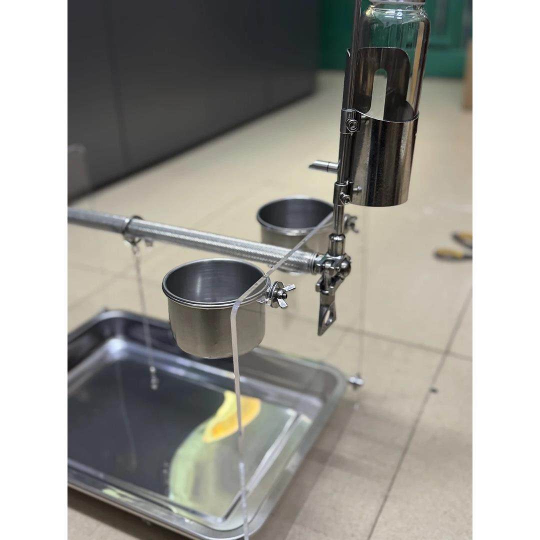 鹦鹉鸟类桌面鸟站架子不锈钢食盒观赏中小型大型饲养架撞针饮水器,淘宝优惠券,粉丝福利购,淘宝优惠卷