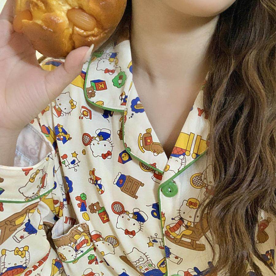卡通凯蒂猫睡衣女春秋季纯棉长袖2025新款学生高级感家居服套装冬,淘宝优惠券,粉丝福利购,淘宝优惠卷