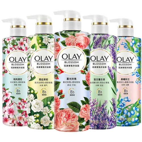 Olay, парфюмированный питательный мягкий гель для душа содержит никотиновую кислоту с жасмином, 550г