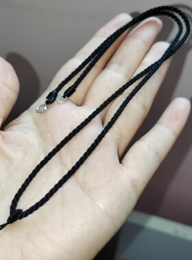 纯银扣挂绳项链挂绳DIY情侣款