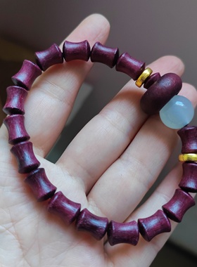 天然檀香木手串手链简约文玩珠串佛珠礼物手链女