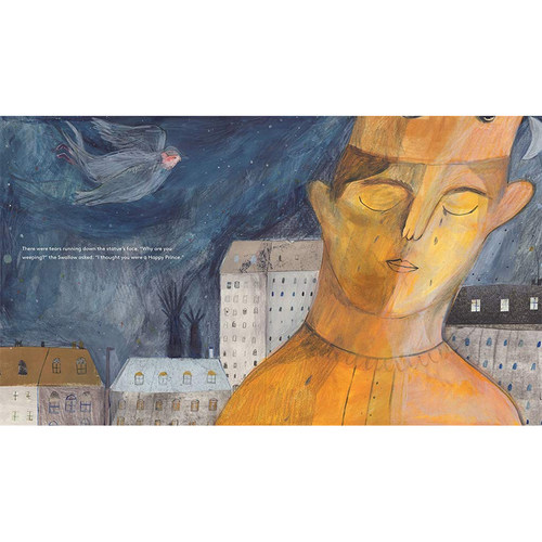 快乐王子 奥斯卡王尔德的故事 英文原版 The Happy Prince A Tale by Oscar Wilde 王尔德 梅茜希尔林 艺术绘本 经典童话故事新编 - 图1