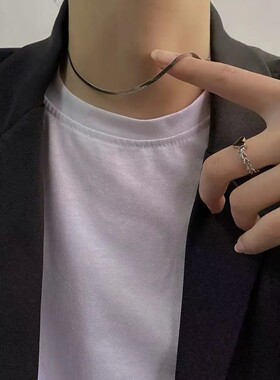 钛钢不掉色蛇骨链锁骨链扁短款项链女新款潮气质链子配饰七夕礼物