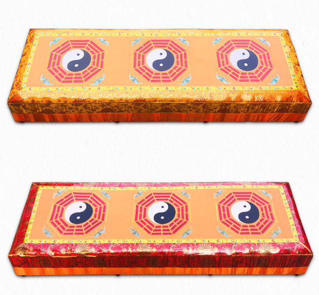 Bagua long worship mat three-person solid wood kneeling mat