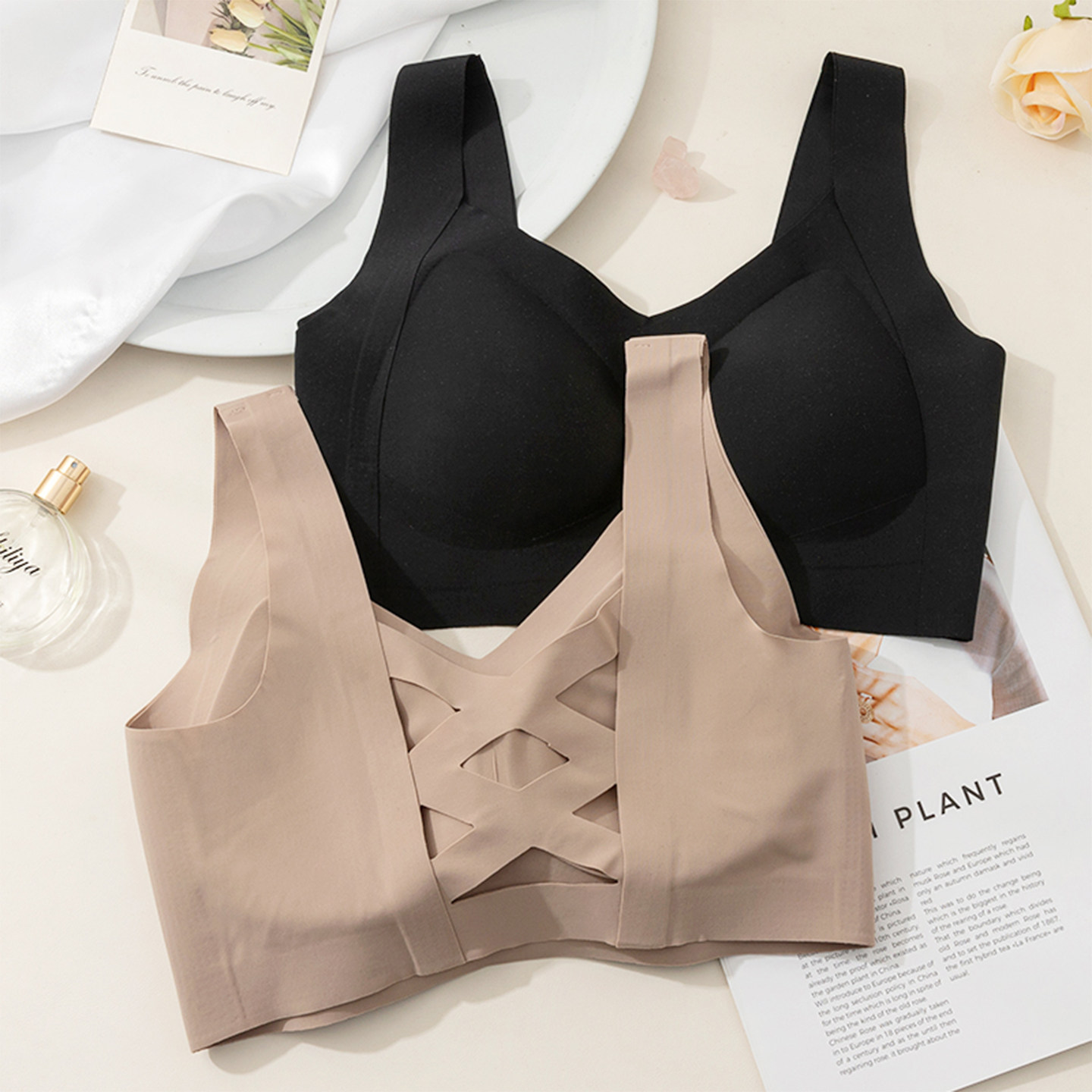 大码内衣女胖mm200斤乳胶聚拢收副乳防下垂运动薄款无痕美背文胸