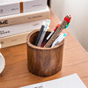 Thai pen holder desktop creative retro wood large capacity