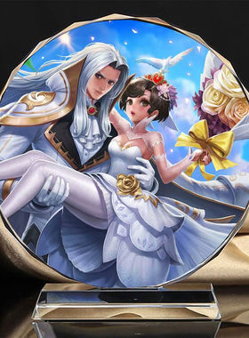 王者荣耀水晶创意手办摆件李信李白生日礼物送女朋友儿童周边动漫