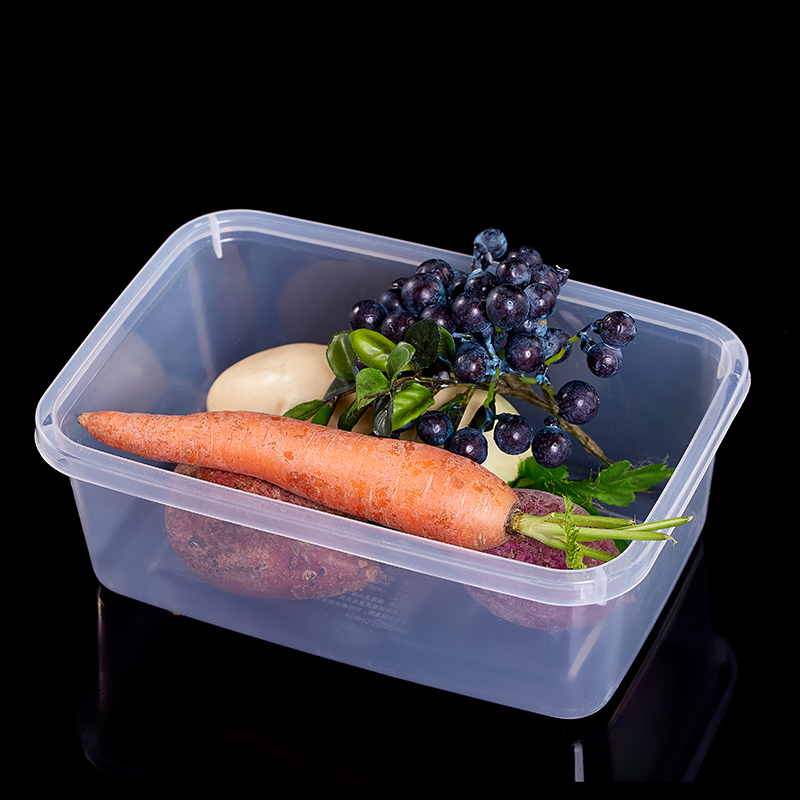 透明长方形塑料盒带盖冰箱收纳盒果蔬保鲜食物冷藏大容量食品级PP