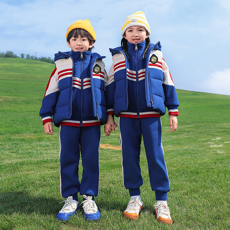 小学生班服春秋款儿童校服三件套加厚幼儿园园服秋冬季运动会套装