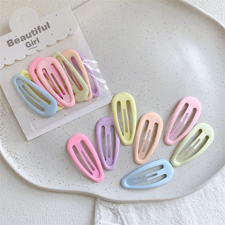 可爱甜美少女心小清新马卡龙彩色发夹女童侧边刘海夹碎发BB夹发卡 - 图0