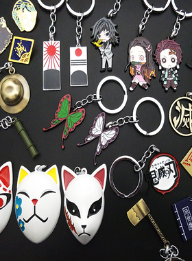 日漫鬼灭之刃项链 嘴平伊之助炭治郎人物金属吊坠我妻善逸祢豆子