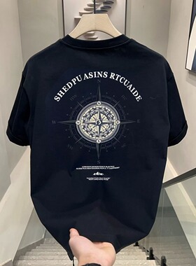 海外订单尾货~剪标专柜撤回外贸潮牌短袖T恤男女士纯棉夏半袖百搭