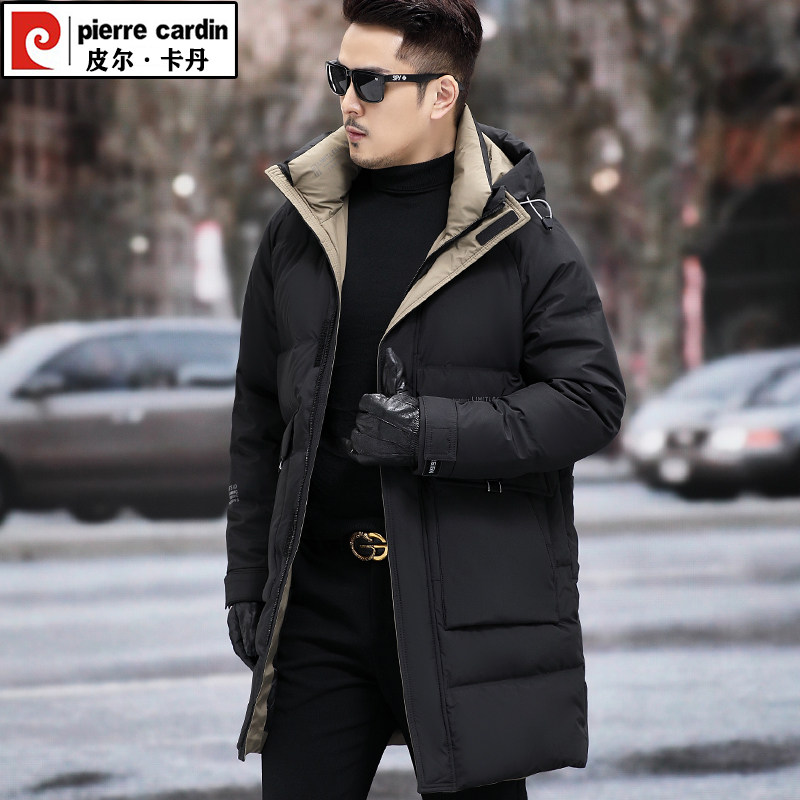 皮尔卡丹2025冬季新款男士羽绒服中长款外套休闲加厚保暖连帽羽绒,淘宝优惠券,粉丝福利购,淘宝优惠卷