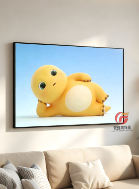 小奶龙装饰画可爱卡通儿童房卧室床头客厅挂画网红奶龙表情包壁画