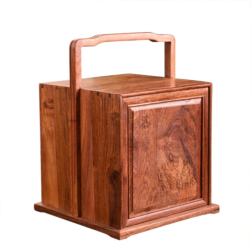 金匠大作木茶盒中国风大容量提篮储茶盒茶叶储存罐普洱茶饼收纳盒,淘宝优惠券,粉丝福利购,淘宝优惠卷