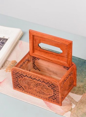 金匠大作缅甸花梨抽纸盒红木客厅桌面餐巾复古木质收纳盒实木新中