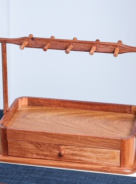 金匠大作红木进门口放钥匙收纳盒玄关实木入户门口鞋柜上挂钥匙置