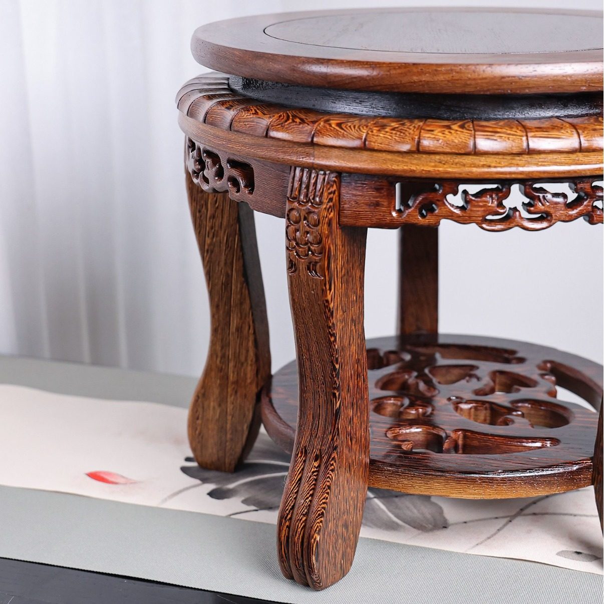 金匠大作形凳子花瓶瓷器盆景鱼缸底座奇石头摆件木雕花架佛像底座,淘宝优惠券,粉丝福利购,淘宝优惠卷