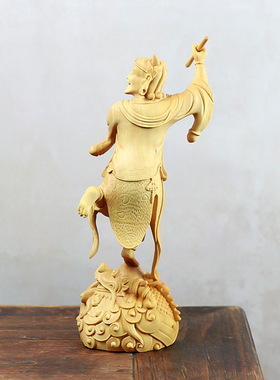 金匠大作黄杨木雕木质人物魁星点斗家居饰品书房客厅装饰工艺收藏