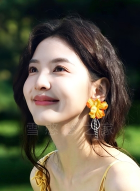 海边旅游度假风黄色花朵耳环耳饰耳钉耳夹耳坠2026春夏新款女饰品