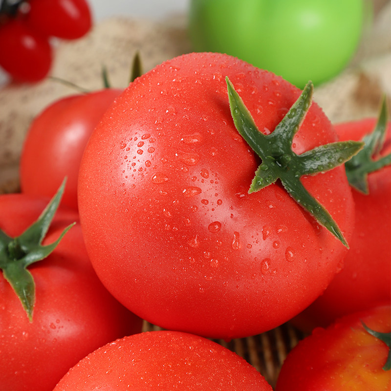 仿真西红柿模型小番茄块红黄圣女果串泡沫塑料假蔬菜拍摄道具教具,淘宝优惠券,粉丝福利购,淘宝优惠卷