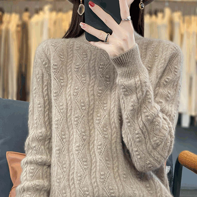 撤标撤柜(A)半高领毛衣女秋冬季洋气时尚内搭上衣大码针织打底衫,淘宝优惠券,粉丝福利购,淘宝优惠卷