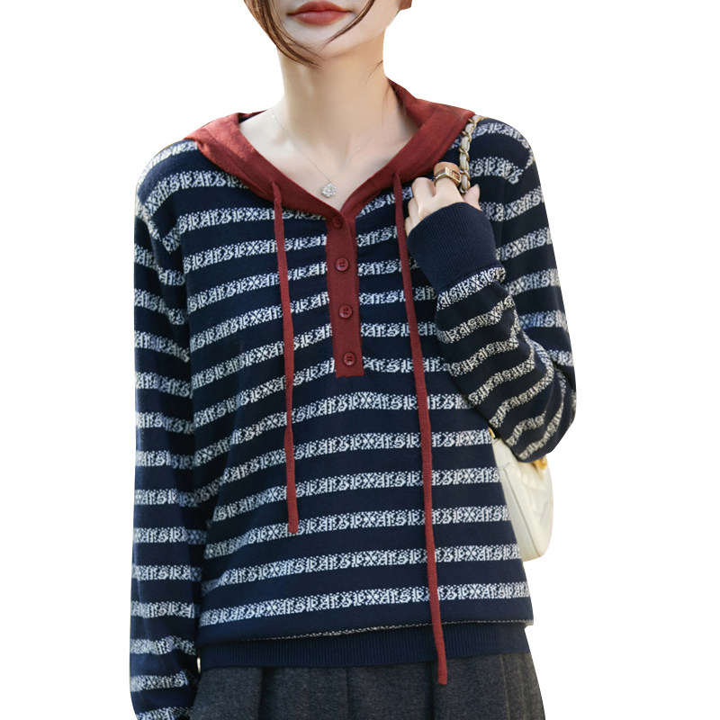 撤标撤柜(A)连帽卫衣针织打底衫女春秋洋气上衣大码女装秋冬毛衣,淘宝优惠券,粉丝福利购,淘宝优惠卷