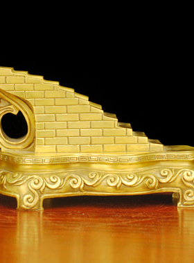 纯铜步步高升铜楼梯摆件三元及第龙头龟家居办公室书房桌面礼品