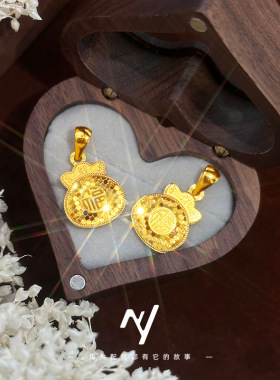 沙金轻奢小众设计感vitage复古高级感碎冰龙鳞福袋吊坠锁骨链批发