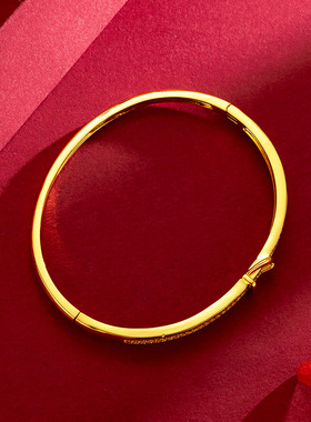 欧美潮流时尚设计高级感镶钻马蹄扣手环 镀金女士皮带扣微镶手镯