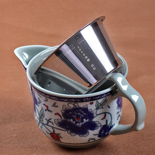 虎匠青花瓷手抓壶大号盖碗带滤网泡茶壶陶瓷泡茶碗景德镇功夫茶具 - 图2