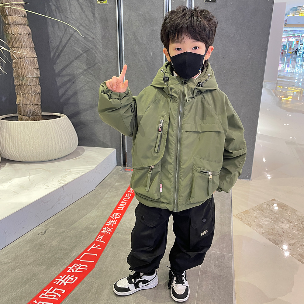 男童加绒外套秋冬款2025新款帅气儿童春冬季加厚棉衣男孩宝派克服,淘宝优惠券,粉丝福利购,淘宝优惠卷