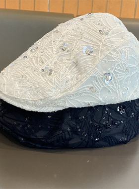 春夏季新款网纱亮片前进帽女时尚
