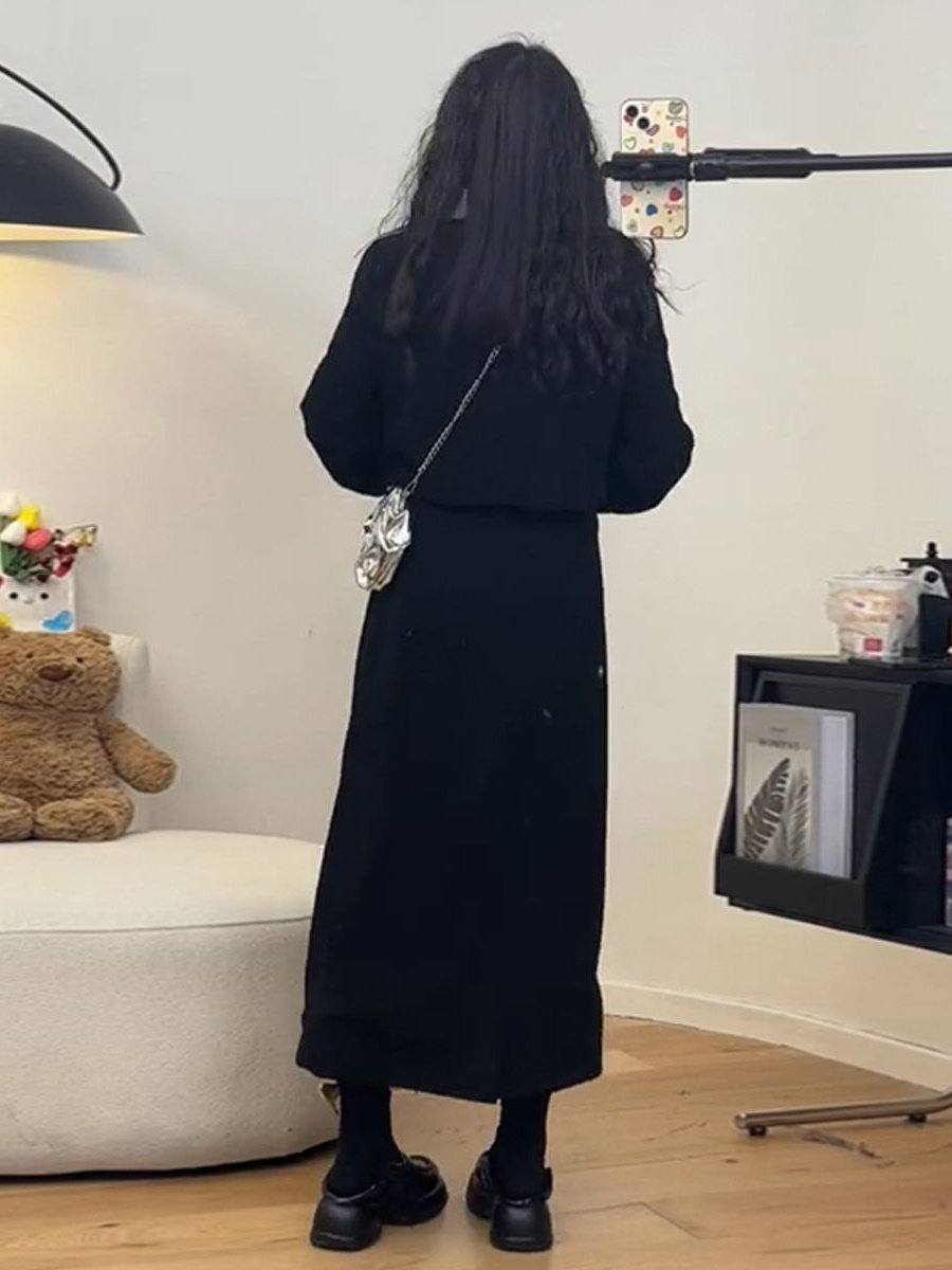 春秋2-300斤加大码韩版气质洋气减龄胖MM女小香风半身裙外套套装,淘宝优惠券,粉丝福利购,淘宝优惠卷